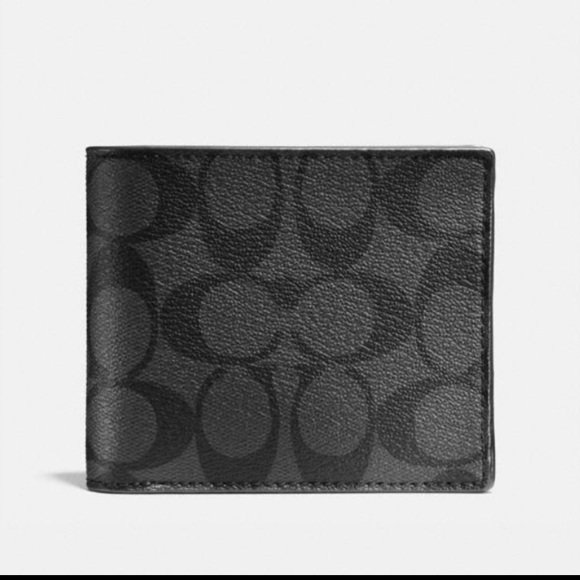 NWT Coach compact ID Wallet In Signature Canvas - Picture 2 of 10